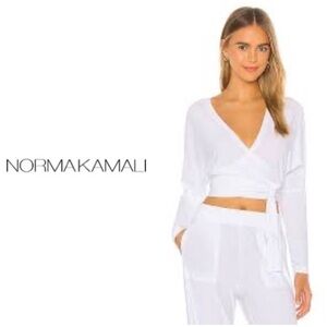‼️WOW‼️NORMA KAMALI WHITE WRAP top NWT‼️